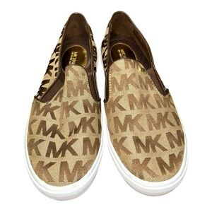 MICHAEL KORS SIGNATURE LOGO KEATON SLIP-ON LOAFERS – SIZE 7.5 women’s